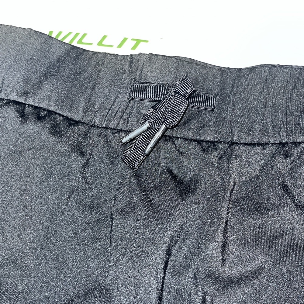 Willit Women's Size Medium Drawstring Shorts Black With Pockets - Picture 2 of 7